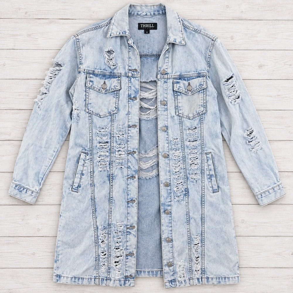 2-Piece Outfit Bundle Thrill Distressed Jacket Time